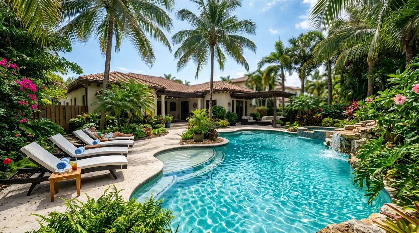 Poolside Tropical Planting
